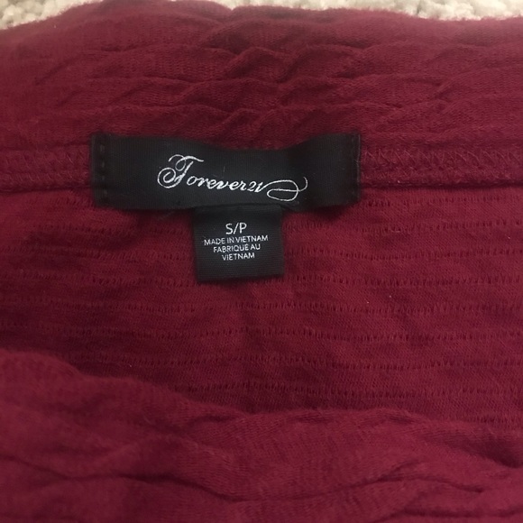 Forever 21 - Women’s Scrunched Burgundy Skirt - S - Picture 2 of 3
